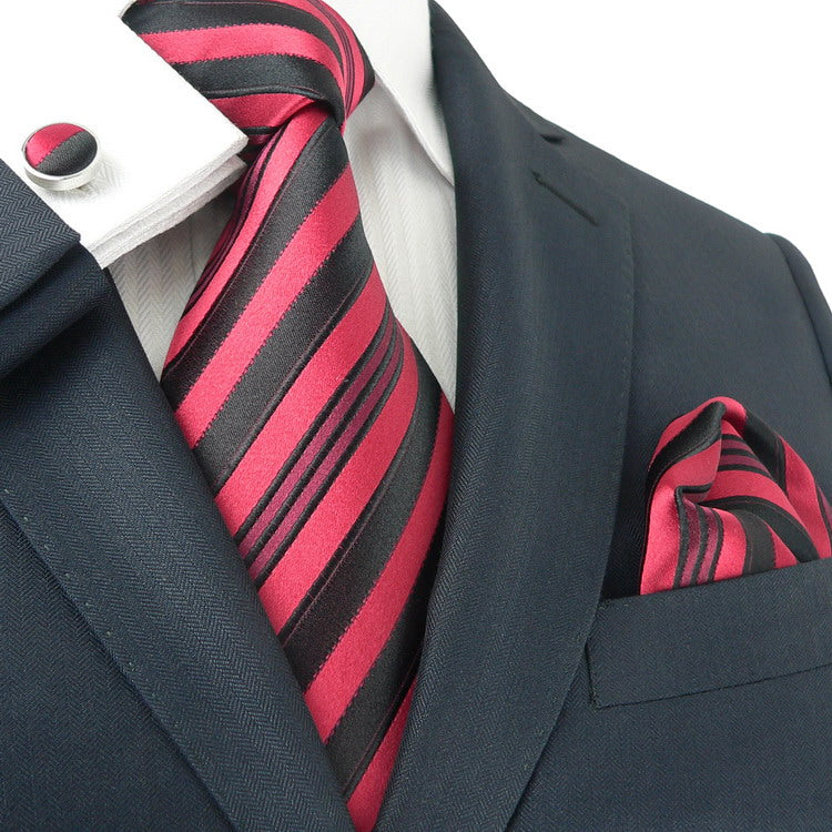 Red & Black  Tie Set