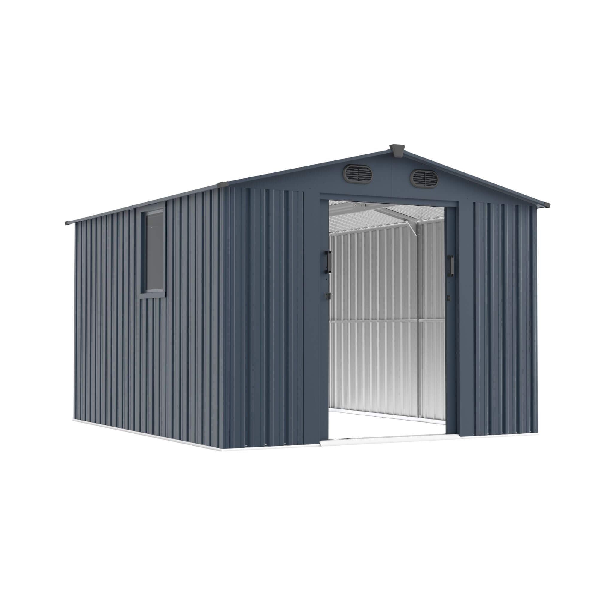 [08x10FT] Large Outdoor Metal Storage Tool Shed With Window And Lockable Doors (SAK32987)