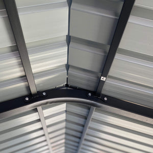 [12X20FT] Heavy Duty Metal Carport With Galvanized Steel Roof For Car, Boats And Trucks, Gray (SAK95562)