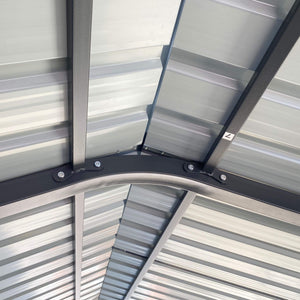 [12X20FT] Heavy Duty Metal Carport With Galvanized Steel Roof For Car, Boats And Trucks, Gray (SAK95562)