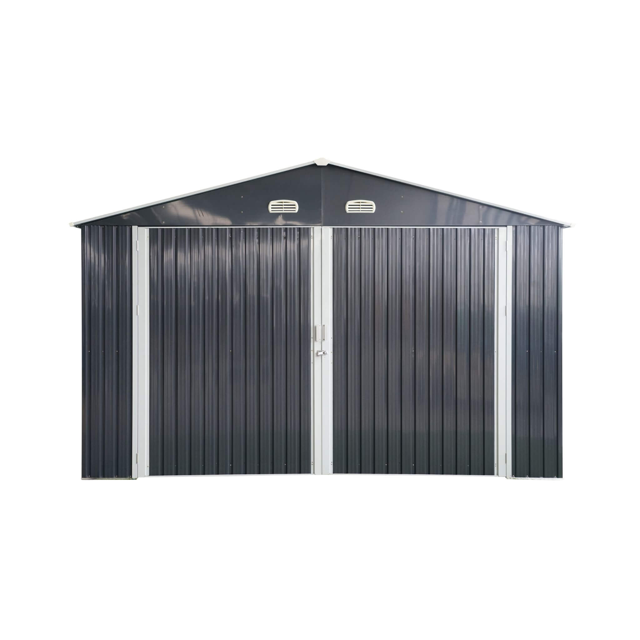 [13x20FT] Large Heavy Duty Outdoor Metal Storage Shed With Double Doors (SAK65331)