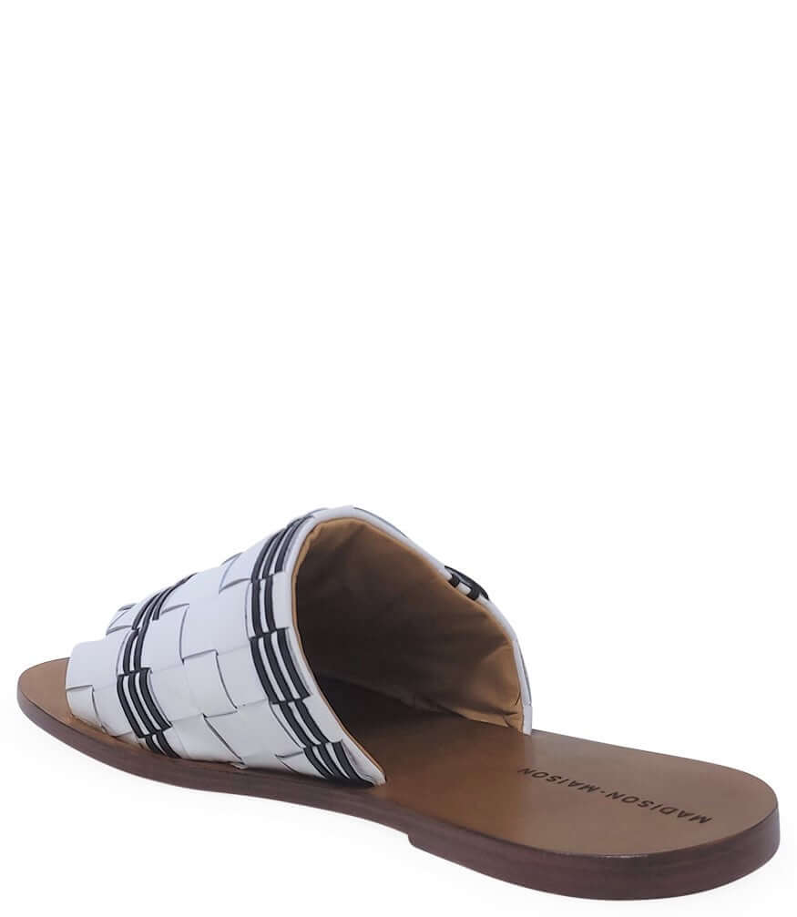 White Black Open Toe Sandal