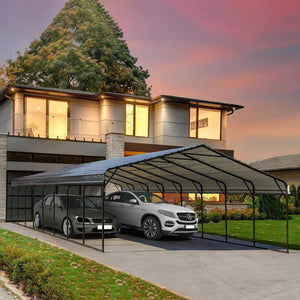 [20x40FT] Extra Large Heavy Duty Four Car Outdoor Metal Carport Canopy For Trucks, Boats And SUVs (SAK29713)