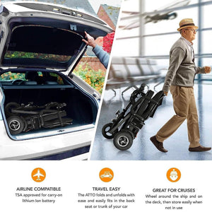 EZG 3-Wheel Electric Heavy Duty Lightweight Powered Mobility Scooter For Adults, 280LBS (SAK47361)