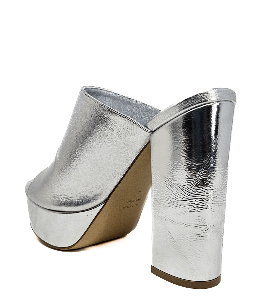 Marilu Silver Open Toe Platform Sandal