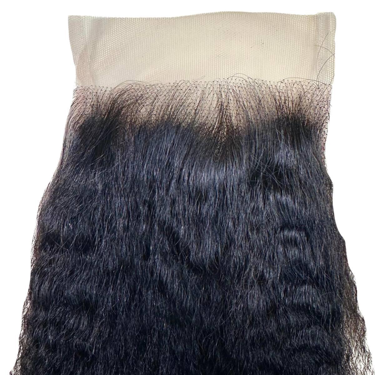 Kinky Straight 4x4 Transparent Lace Human Hair Closure