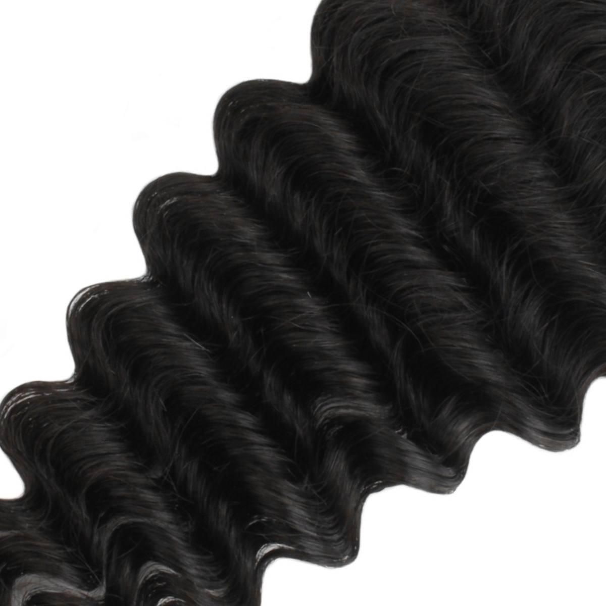 Deep Wave 4x4 Transparent Lace Human Hair Closure