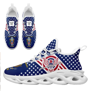 Personalized USA flag-themed Sneakers, Custom Patriotic Shoes, Veteran Gifts,MS-23020201