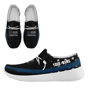 Personalized  America Flag Sneakers, Custom Patriotic Loafer Shoes,  Canvas Slip On Shoes,FN018-24020303-2w