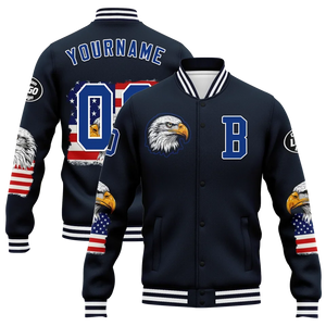Personalized Patriotic Jackets, Custom USA Pride Eagle Jacket, Freedom Wings Jacket