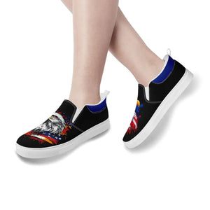 Personalized Patriotic Sneakers, Custom US Flag Shoes, Pride Flag Slip On Shoes