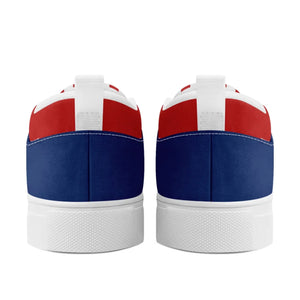 Personalized America Flag Sneakers, Custom Patriotic Slip On Shoes, Pride Unisex Canvas Shoes