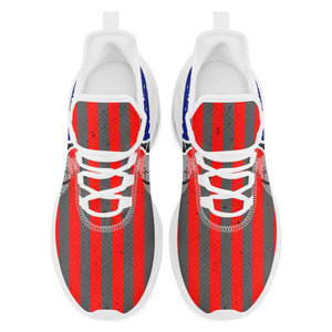 Personalized America Flag Sneakers, Custom Eagle, Star Print Shoes, Breathable and Comfortable Unisex Patriotic Shoes