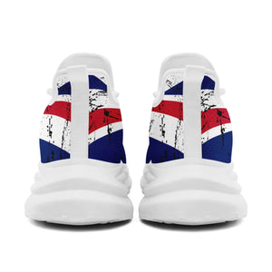Personalized UK Flag Print Sneakers, Custom Breathable Lace Up Shoes, Patriotic and Pride Unisex Shoes