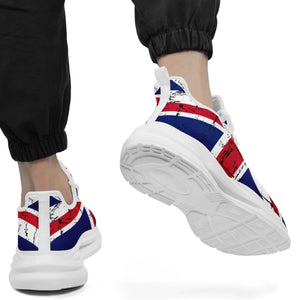 Personalized UK Flag Print Sneakers, Custom Breathable Lace Up Shoes, Patriotic and Pride Unisex Shoes