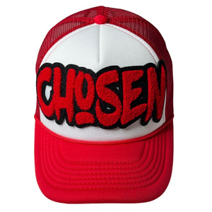 Chosen Foam Trucker Hat - Red and White Adjustable Cap