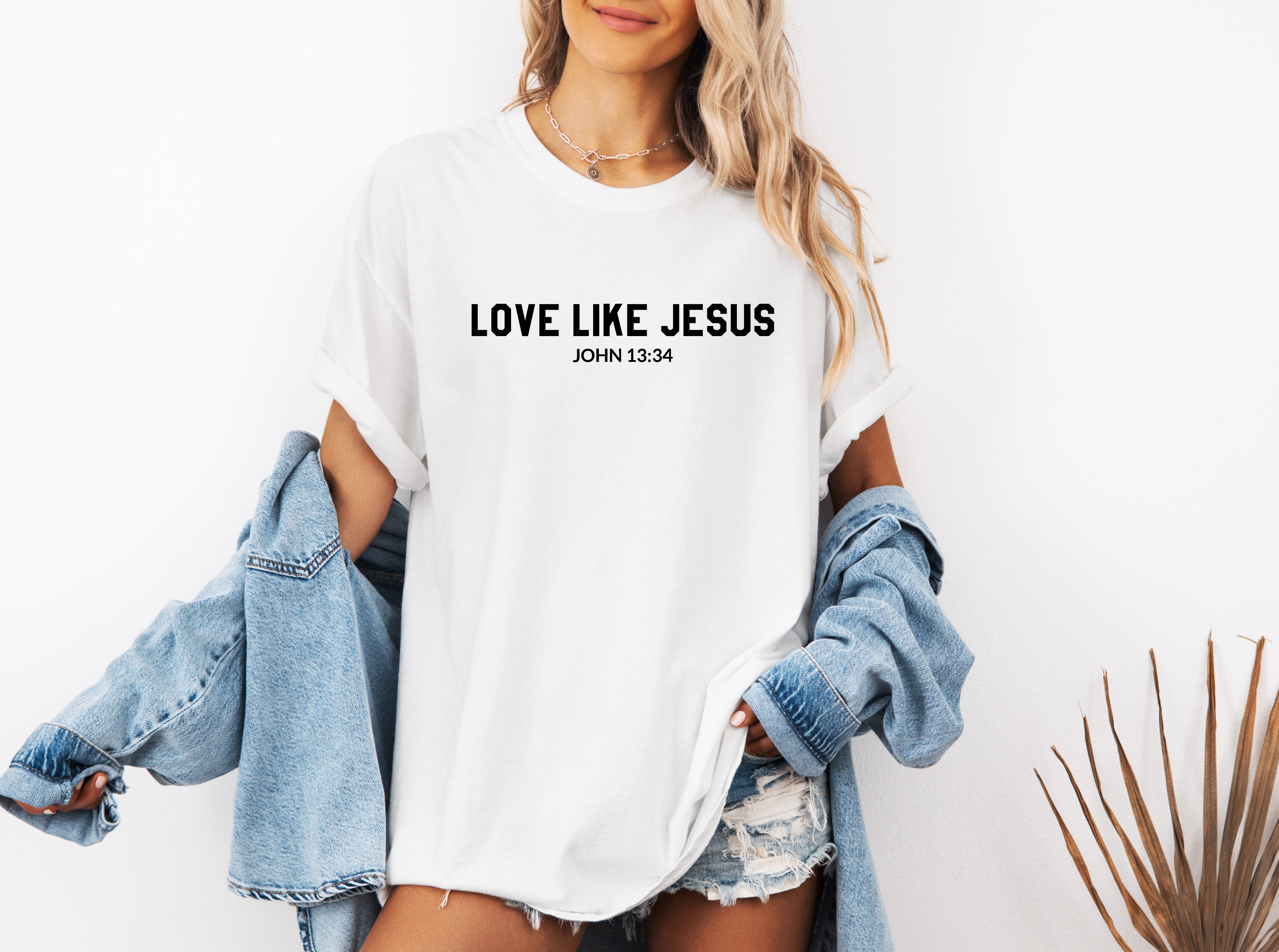 Love Like Jesus Garment Dyed Christian T Shirt