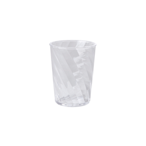Acrylic Tumbler Glass in Twisted Swirly Design - Clear