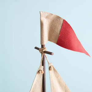 Handcrafted Model Sailboat Nautical Decor