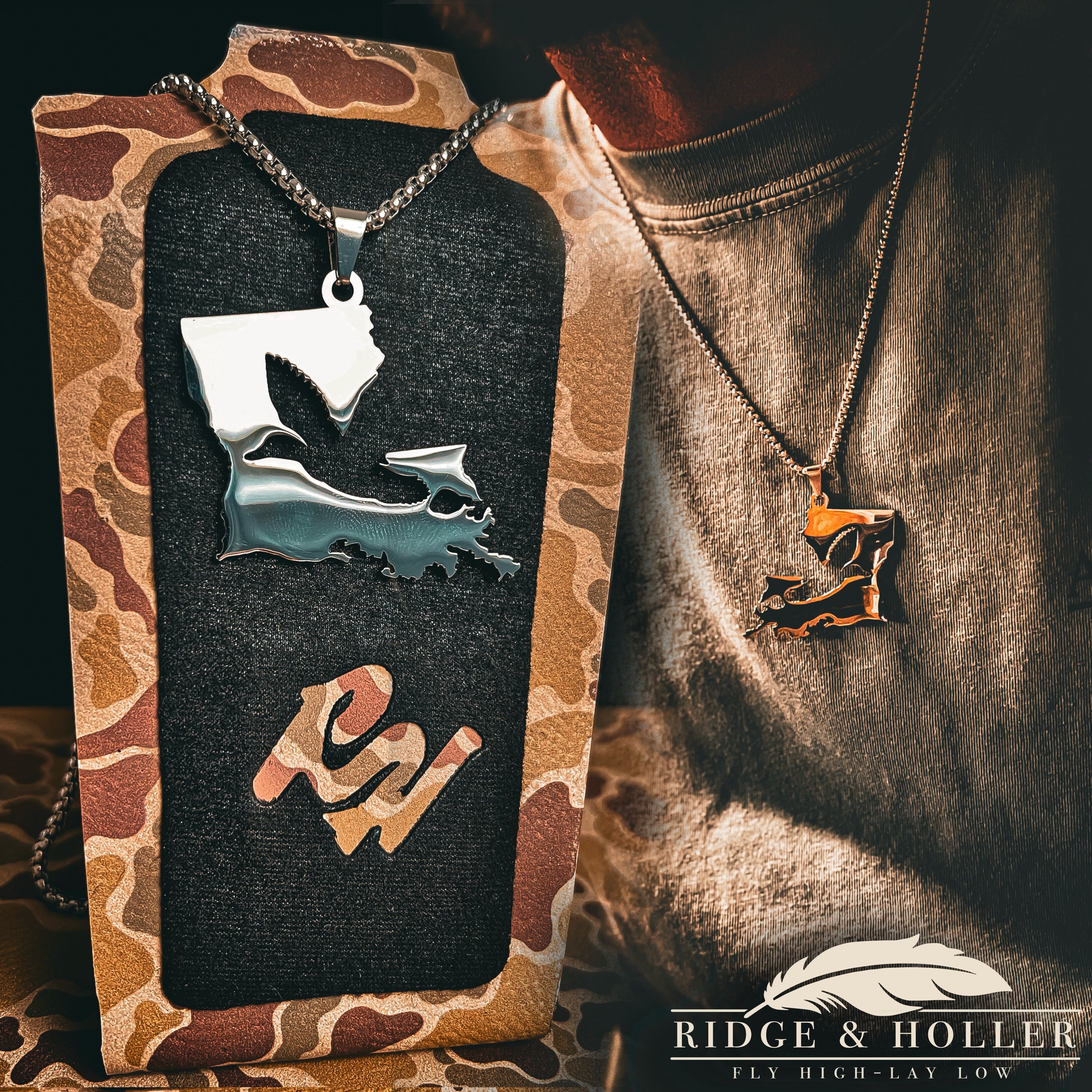 Louisiana- Stainless Steel Necklace and Pendant States Series