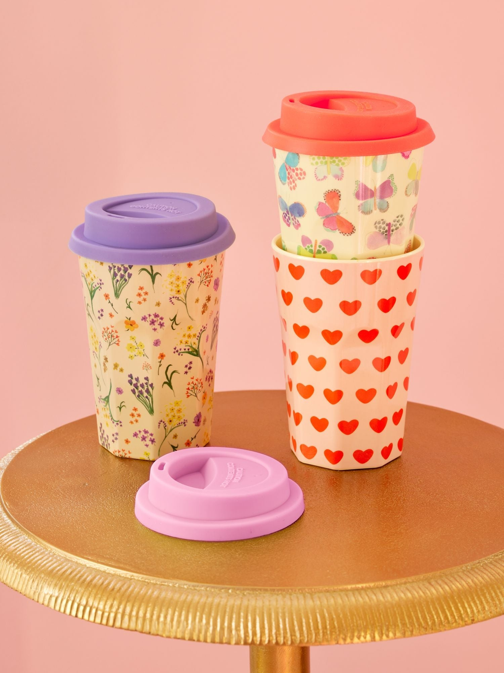 Silicone Lid for Melamine Medium and Tall Cups | Coral