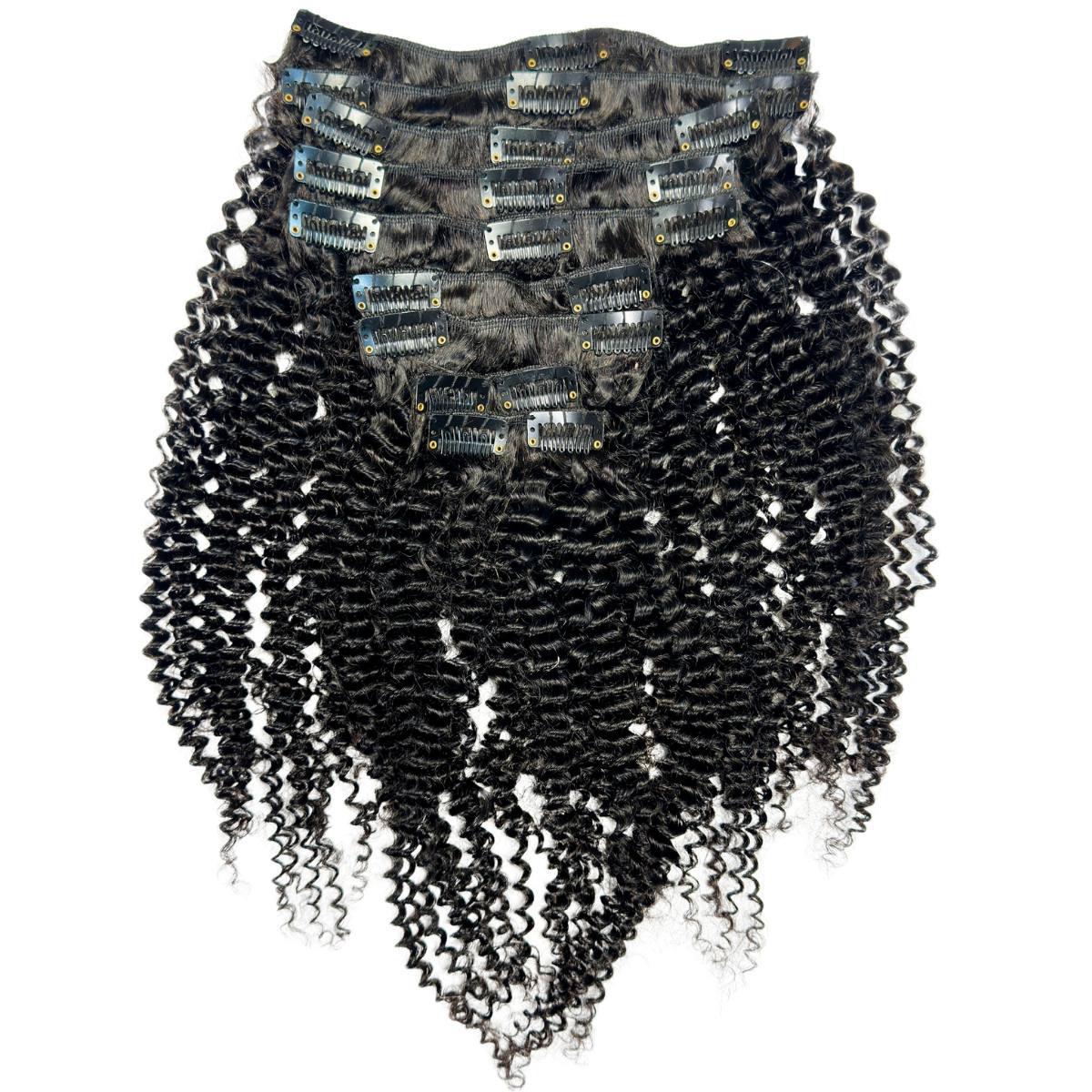 Jerry Curl Clip-In 100% Human Hair Extensions