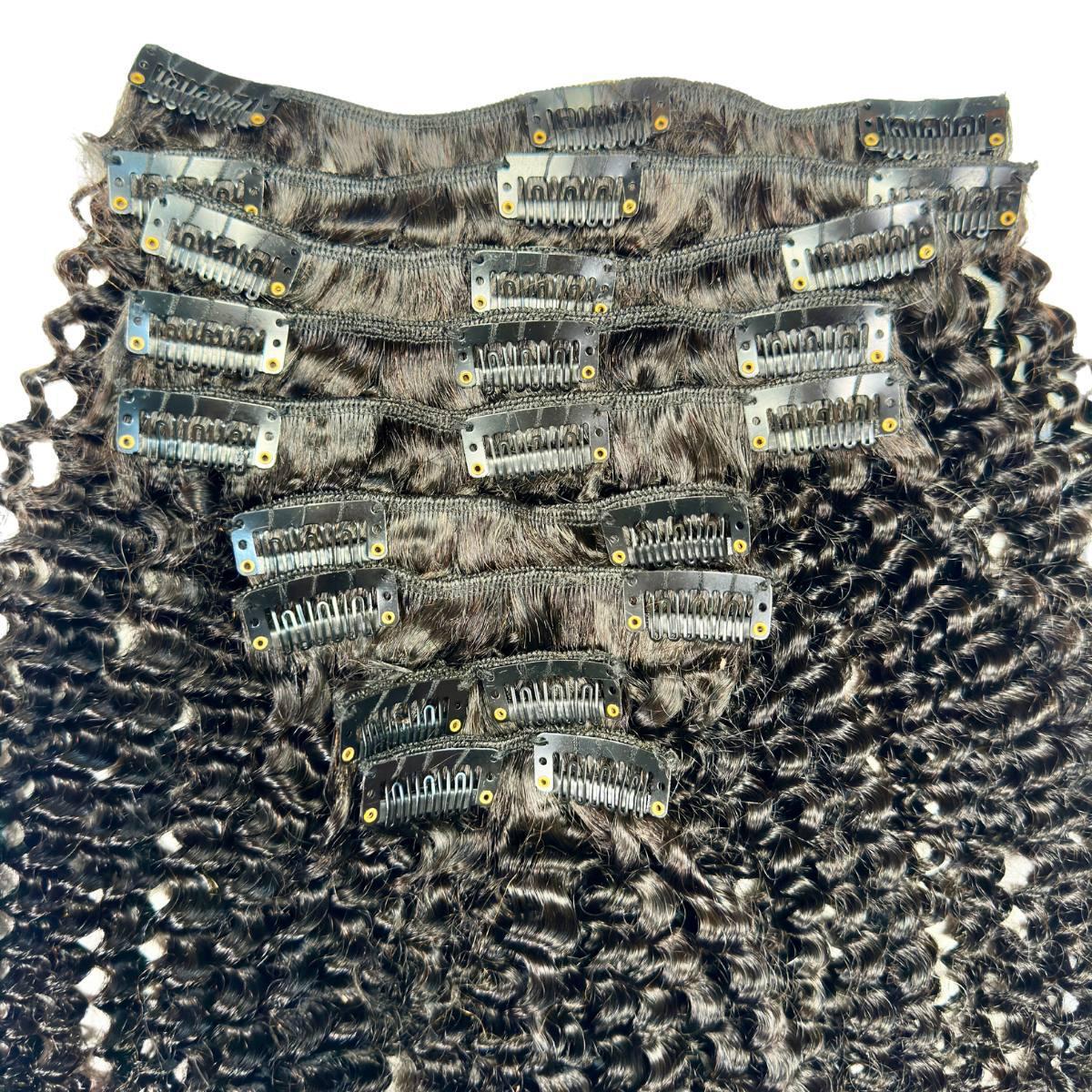 Jerry Curl Clip-In 100% Human Hair Extensions