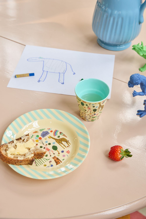 Kids Melamine Cup - Small - Fun Fair Mint Print - 5.4oz -