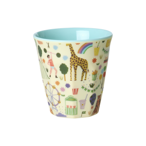 Kids Melamine Cup - Small - Fun Fair Mint Print - 5.4oz -