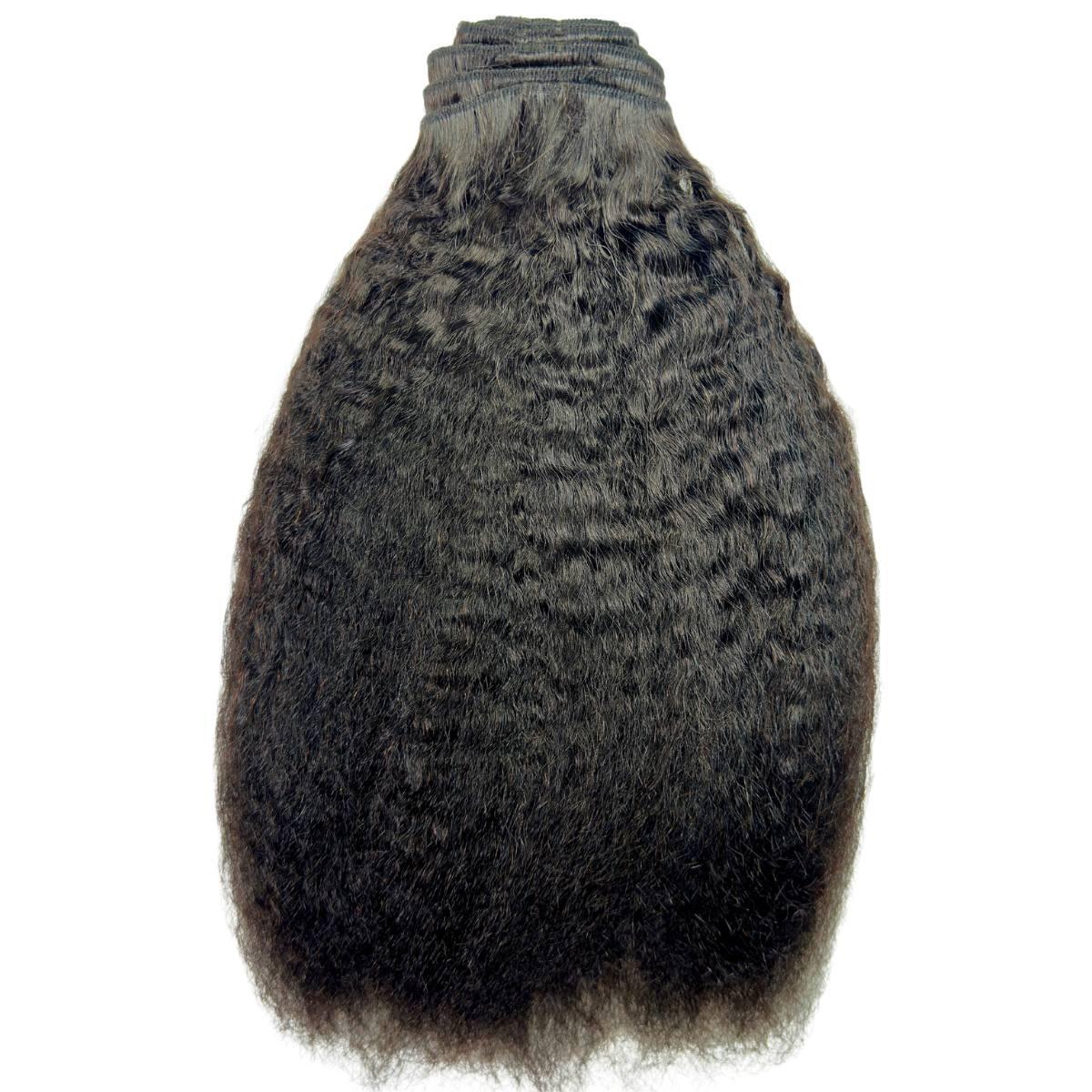 Kinky Straight Clip-In 100% Human Hair Extensions