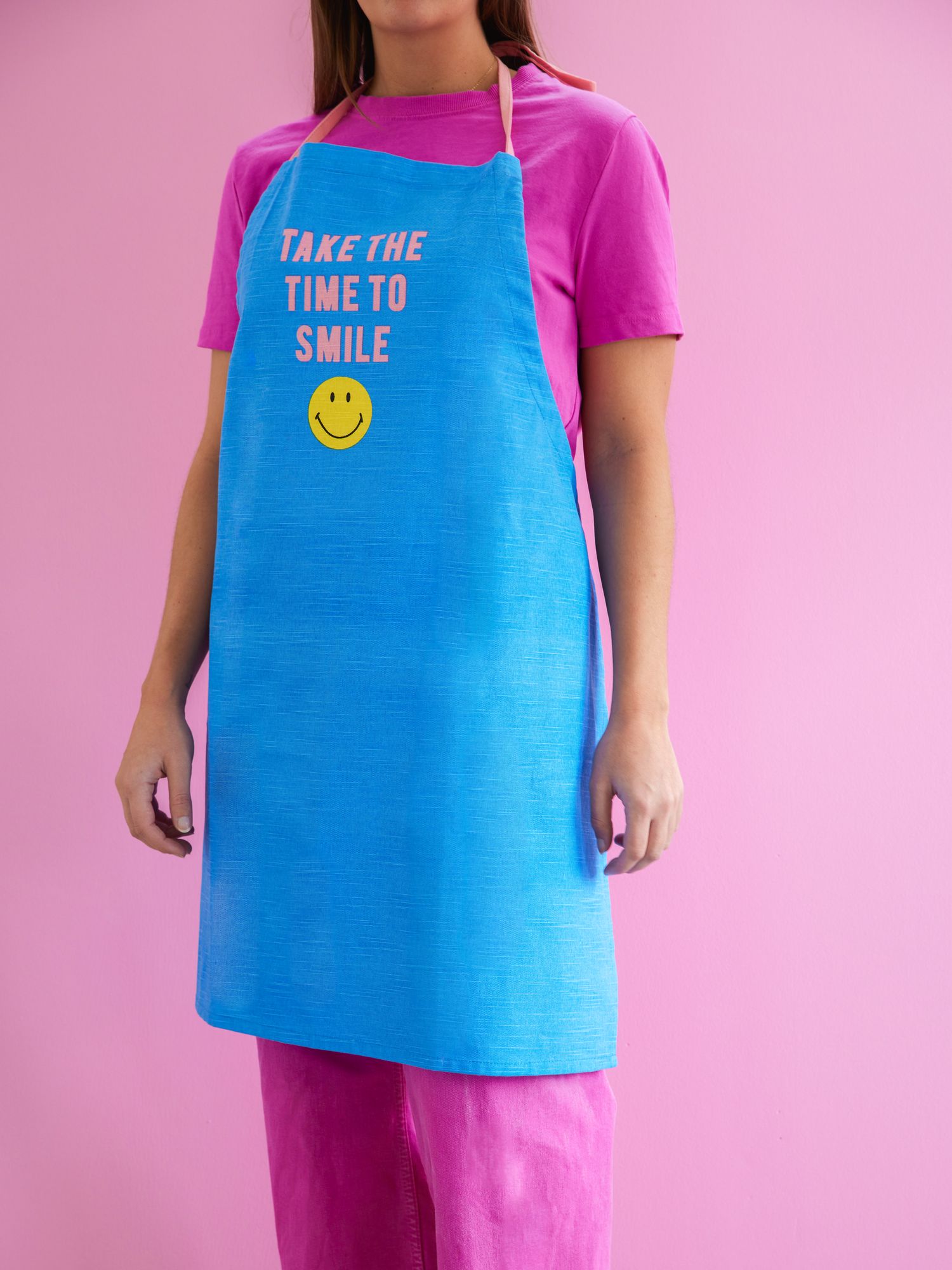 Cotton Apron - Blue - Smiley®
