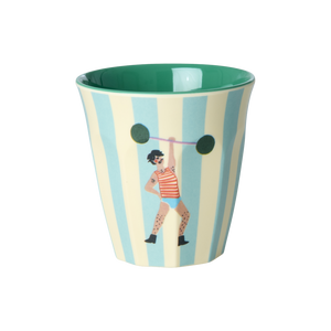 Melamine Kids Cups in Fun Fair Mint Prints - Small - 6 pcs. in Gift Box -