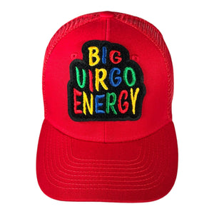Big Virgo Energy Trucker Hat Red Multi Adjustable Style