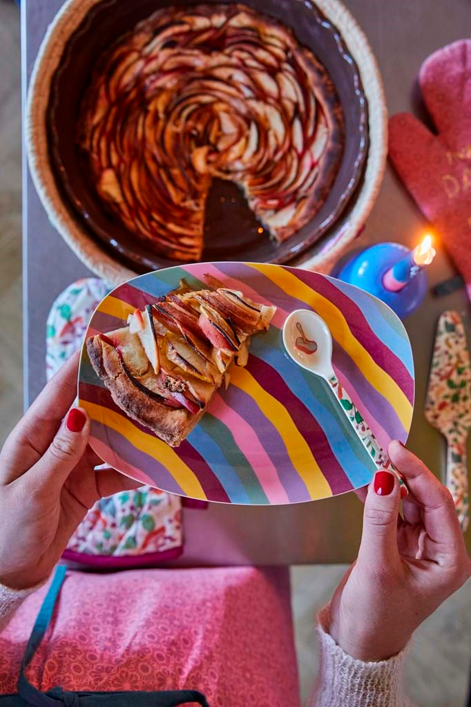 Melamine Rectangular Plate | Funky Stripes Print