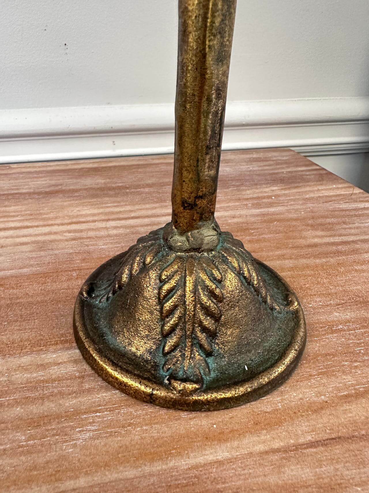 Antique Amber Glass Votive Candle Holder Centerpiece