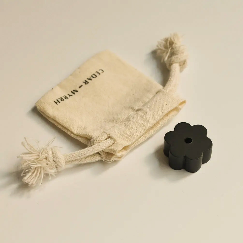 Flower Black Brass Incense Holder