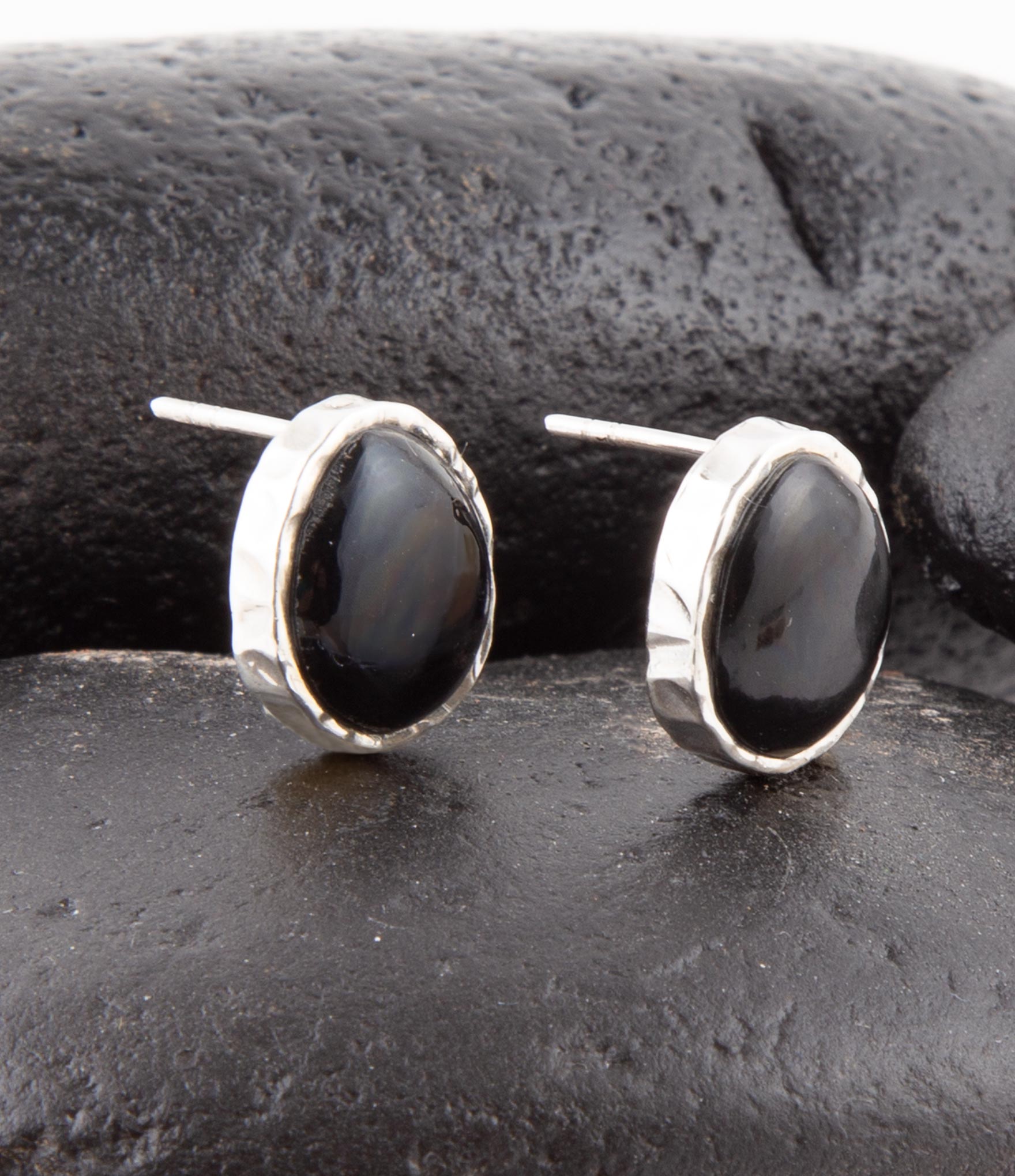 Black Onyx Post Earrings