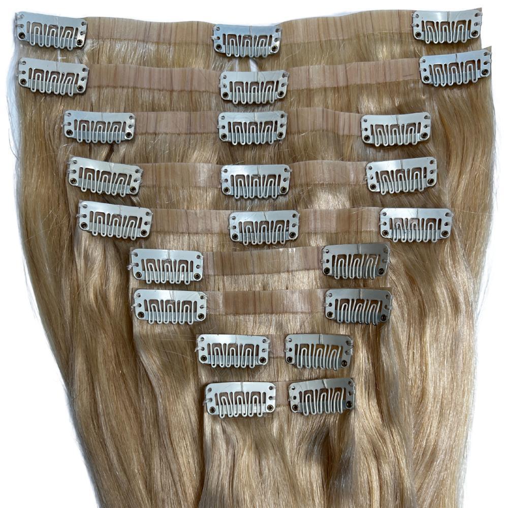 Blonde Seamless Clip-In 100% Human Hair Extensions