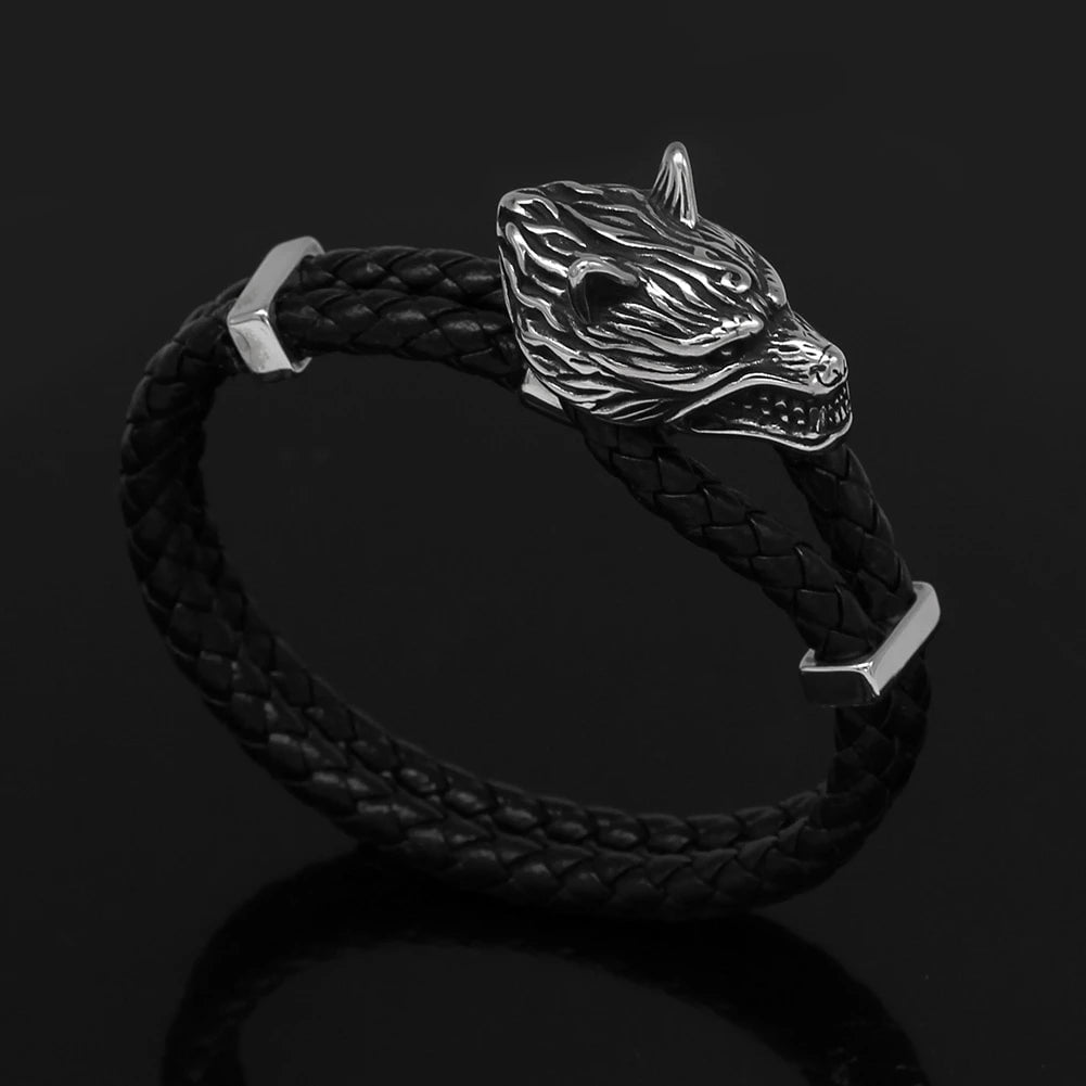 Vikings Wolf Stainless Steel Bracelet