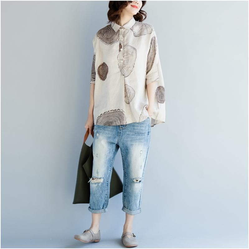 Abstract Polka Dot Blouse