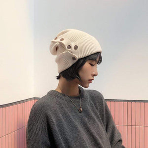 Button Up Beanie Hats