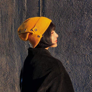 Button Up Beanie Hats