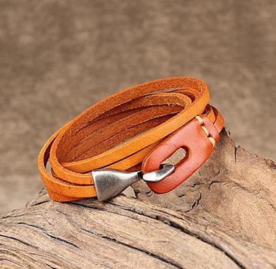 Genuine Leather Layered Bracelet