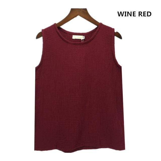 Cotton and Linen Plus Size Tank Tops