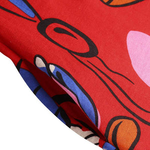 Abstract Art Button Down Maxi Shirt Dress