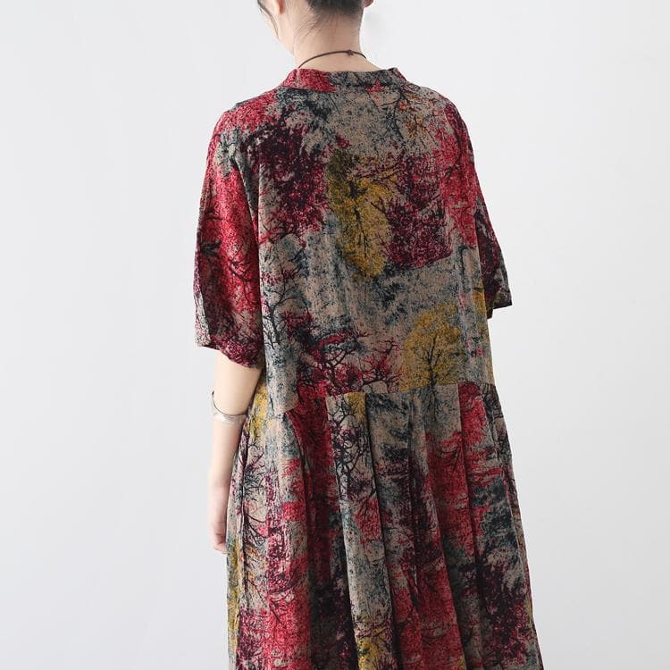 Abstract Painting Loose Maxi Dress
