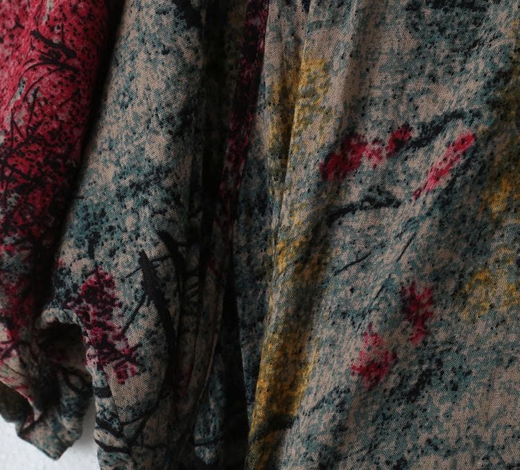 Abstract Painting Loose Maxi Dress