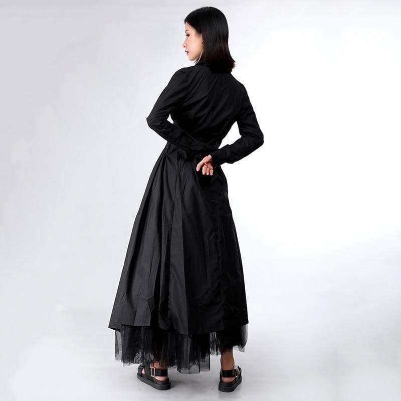 Asymmetrical V Neck Shirt Dress | Millennials