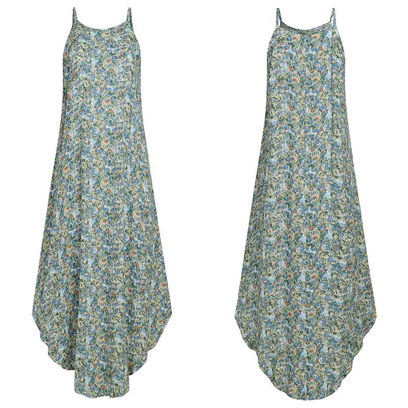 Boho Floral Print Plus Size Sundress