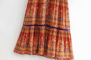 Boho Gypsy Floral Printed Dress